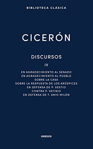 Portada de Marco Tulio Cicerón Discursos Iv Editorial Gredos
