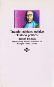 Portada de Baruch Spinoza Tratado teológico político Editorial Alianza
