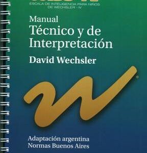 Portada de Weschler David Manual técnico y de interpretación Editorial Paidos