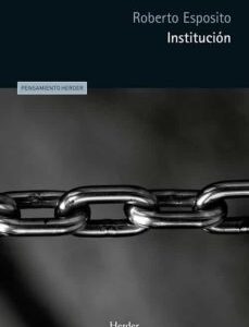Portada de Roberto Esposito Institución Editorial Herder
