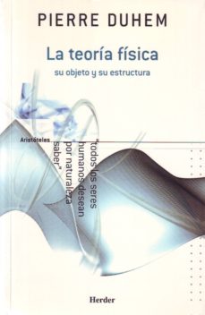 Portada de Pierre Duhem La teoría física Editorial Herder