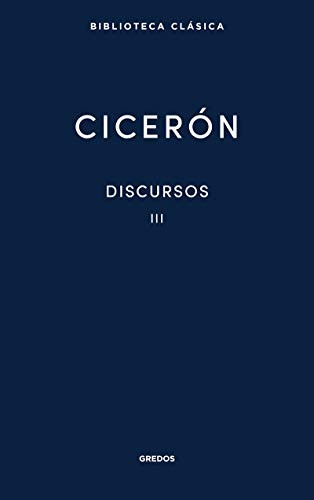 Portada de Marco Tulio Cicerón Discursos III Editorial Gredos