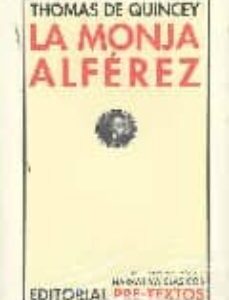 Portada de Thomas de Quincey La monja Alférez Tapa dura Editorial Pre-textos