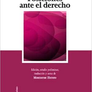 Portada de Carl Schmitt Posiciones ante el derecho Editorial Tecnos