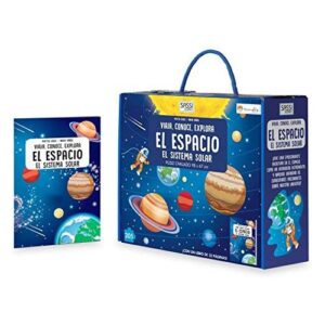 Portada de El espacio El sistema solar Puzle ovalado 205 piezas y libro Editorial Sassi