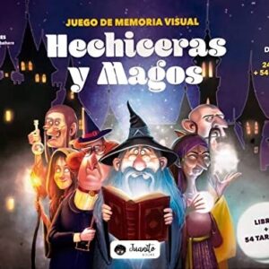 Portada de Hechiceras y magos Juego de memoria visual Editorial Juanito