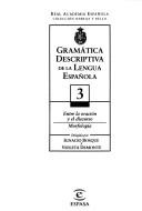 Portada de Gramática descriptiva de la Lengua española volumen 2 Editorial Espasa