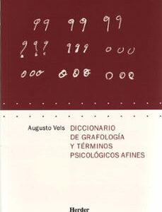 Portada de Augusto Vels Diccionario de grafología y términos psicológicos afines Editorial Herder