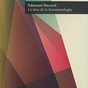 Portada de Edmund Husserl La idea de la fenomenología Editorial Herder
