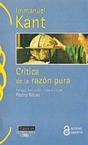 Portada de Immanuel Kant Crítica de la razón pura Editorial Tecnos
