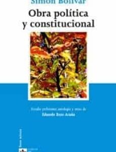 Portada de Simón Bolívar Obra política y constitucional Editorial Tecnos