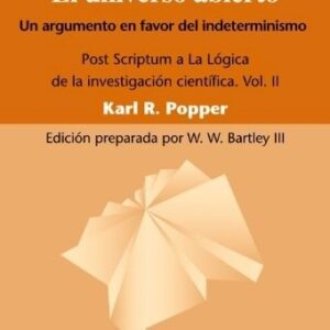 Portada de Karl Popper El universo abierto Editorial Tecnos