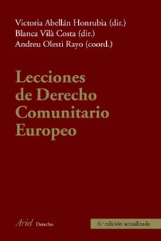 Portada de Blanca Vilà Costa y otros Lecciones de derecho comunitario europeo Editorial Ariel