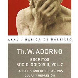 Portada de Theodor W. Adorno Escritos sociológicos II Volumen 2 Editorial Akal