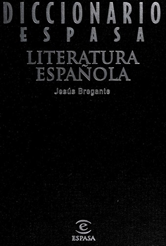 Portada de Jesús Bregante Otero Diccionario de literatura española Editorial España