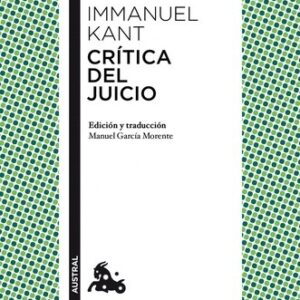 Portada de Immanuel Kant Crítica del juicio Editorial Austral