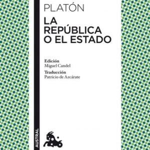 Portada de Platón La República o el Estado Editorial Austral