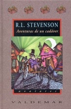 Portada de Robert Louis Stevenson Aventuras de un cadáver Editorial Valdemar