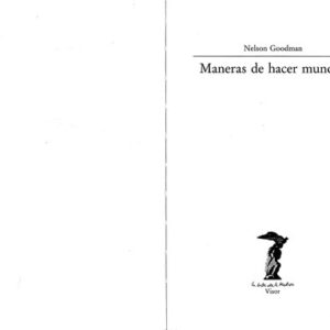 Portada de Nelson Goodman Maneras de hacer mundos Editorial A. Machado Libros