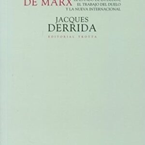 Portada de Jacques Derrida Espectros de Marx Editorial Trotta