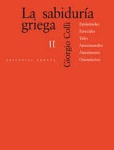 Portada de Giorgio Colli La sabiduría griega Volumen 2 Editorial Trotta