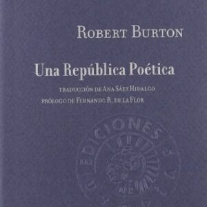 Portada de Robert Burton Una república poética Editorial Círculo de bellas artes