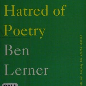 Portada de Ben Lerner El odio a la poesía Editorial Alpha Decay