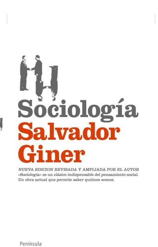 Portada de Salvador Giner Sociología Editorial Península