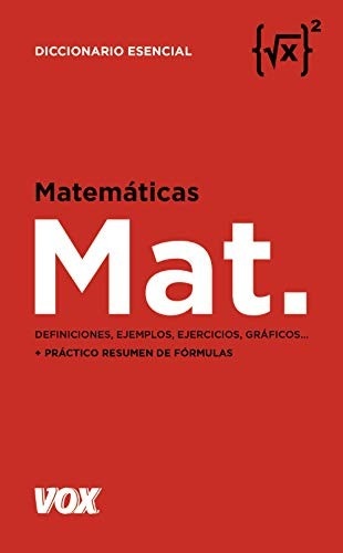 Portada de Matemáticas Diccionario Esencial Vox Editorial