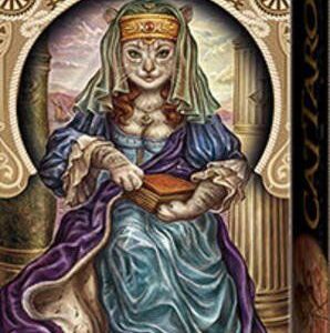 Portada de Carole Anne Eschenazi y otra Cat Tarot Cartas y guía Editorial Lo scarabeo