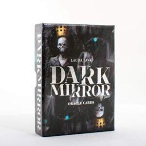 Portada de Riccardo Minetti y Laura Sava Dark mirror Oracle cards Cartas y guía Editorial Lo Scarabeo