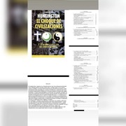 Portada de Samuel P. Huntington El choque de civilizaciones Editorial Paidós