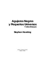 Portada de Stephen Hawking Agujeros negros Editorial Crítica